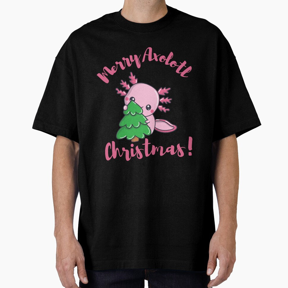 Cute Axolotl with Christmas Tree by MimsTees