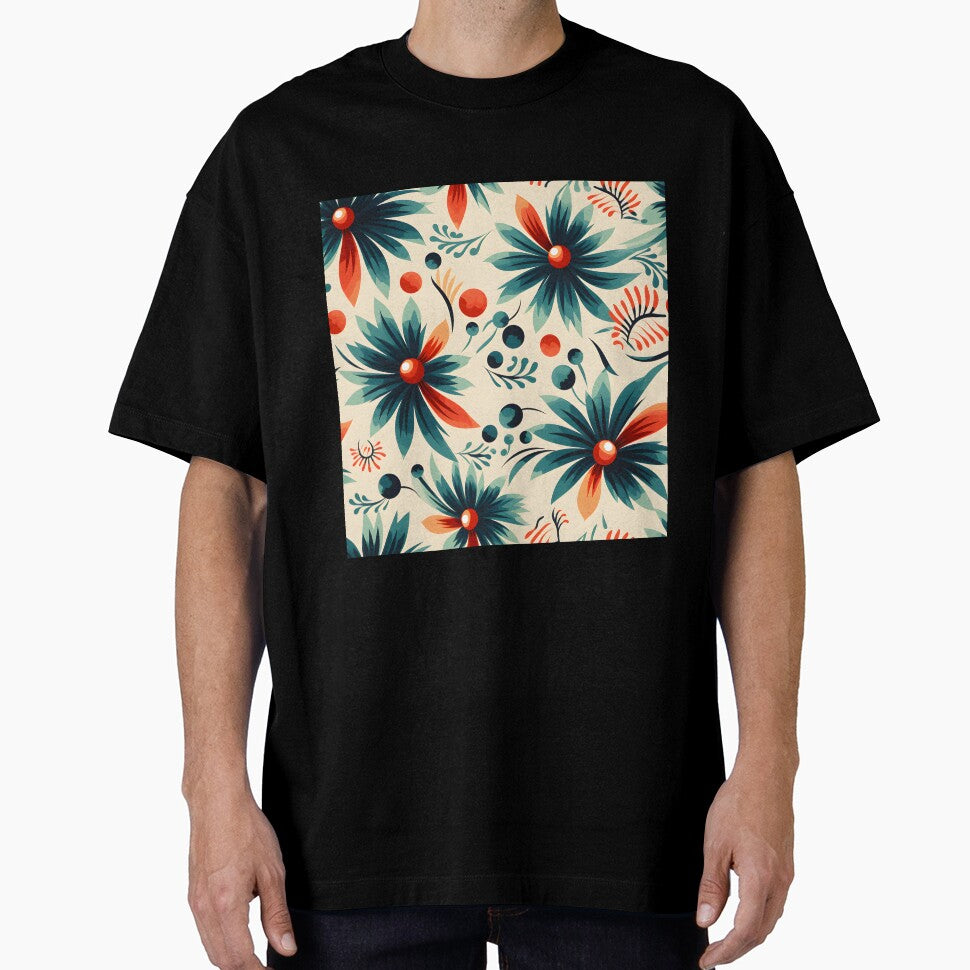 retro color flower patterns by hobakmacha