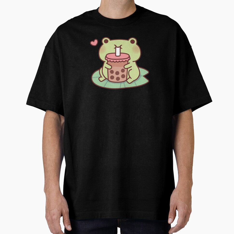 Cute Frog Loves Drinking Bubble Tea by rustydoodle