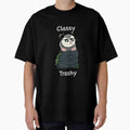 Opossum in trash bag with text "Classy Trashy" by christmas-lady