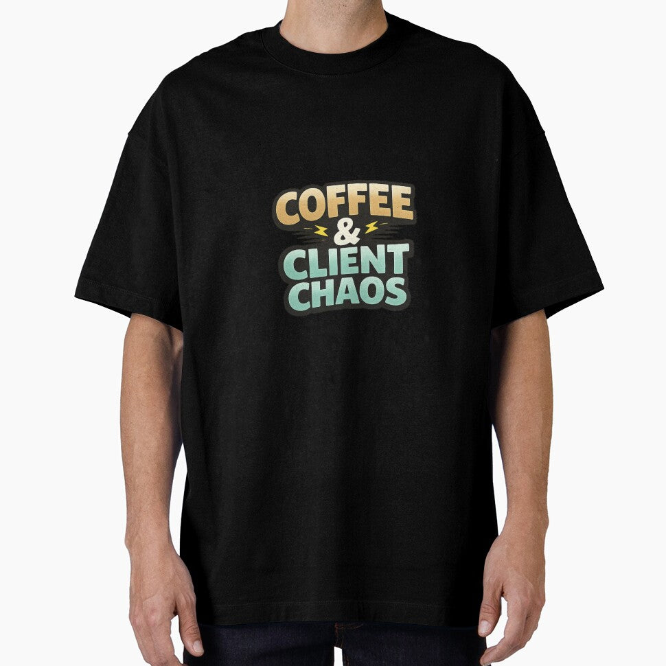 Coffee & Client Chaos Funny Freelancer Quote Design by Artbysarmina