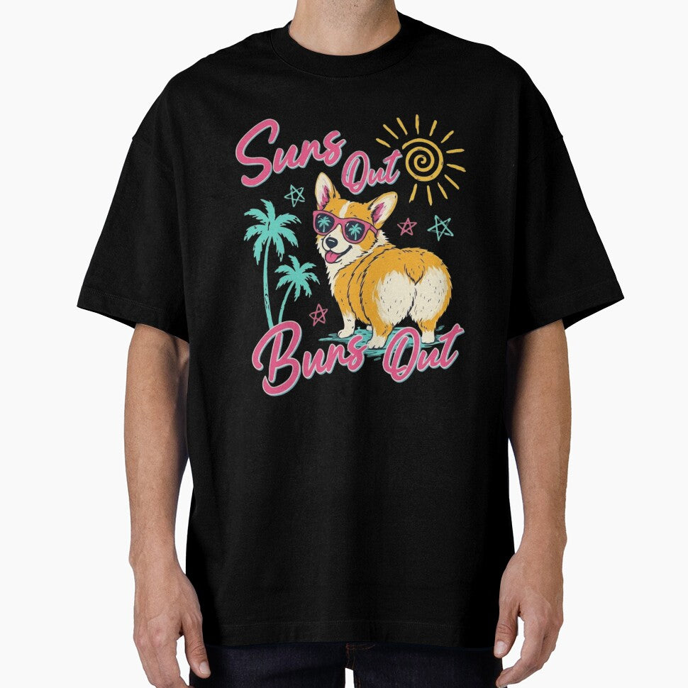 Suns Out Buns Out Funny Corgi Summer Beach Dog Lover by haitrieuic96
