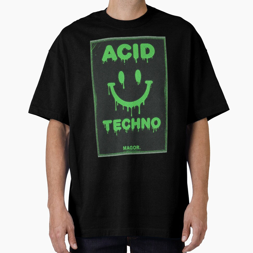 Acid Techno - Melting Smiley Rave Art by ThePromptStudio
