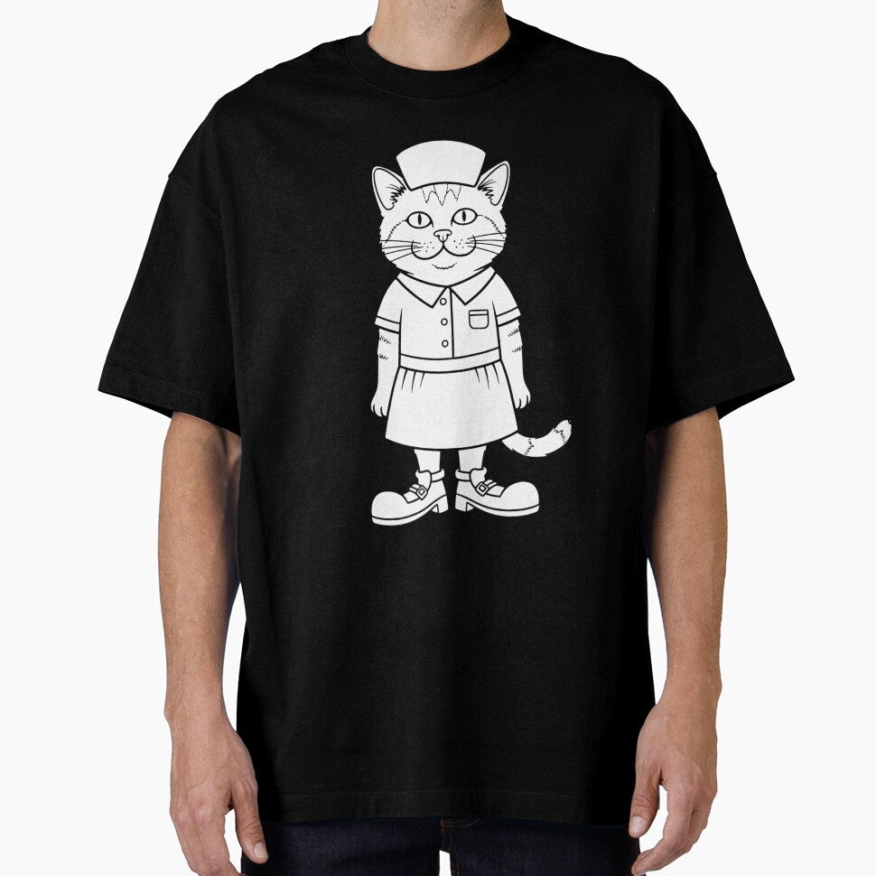 Old School Vet Nurse Cat on Duty by Kubala