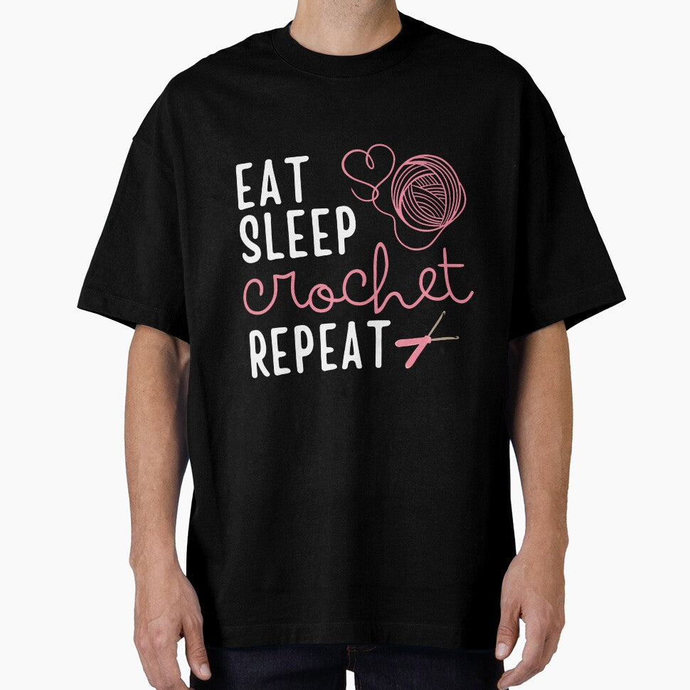 Eat Sleep Crochet Repeat Crocheter Crocheting Crochet Lover by hattazillsu