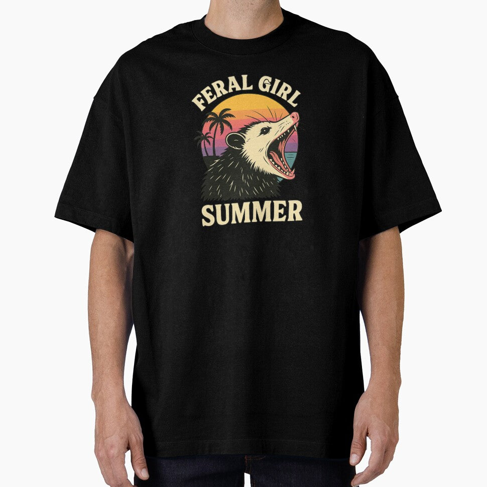 Feral Girl Summer Possum – Funny Retro Meme Aesthetic by FrameFlow