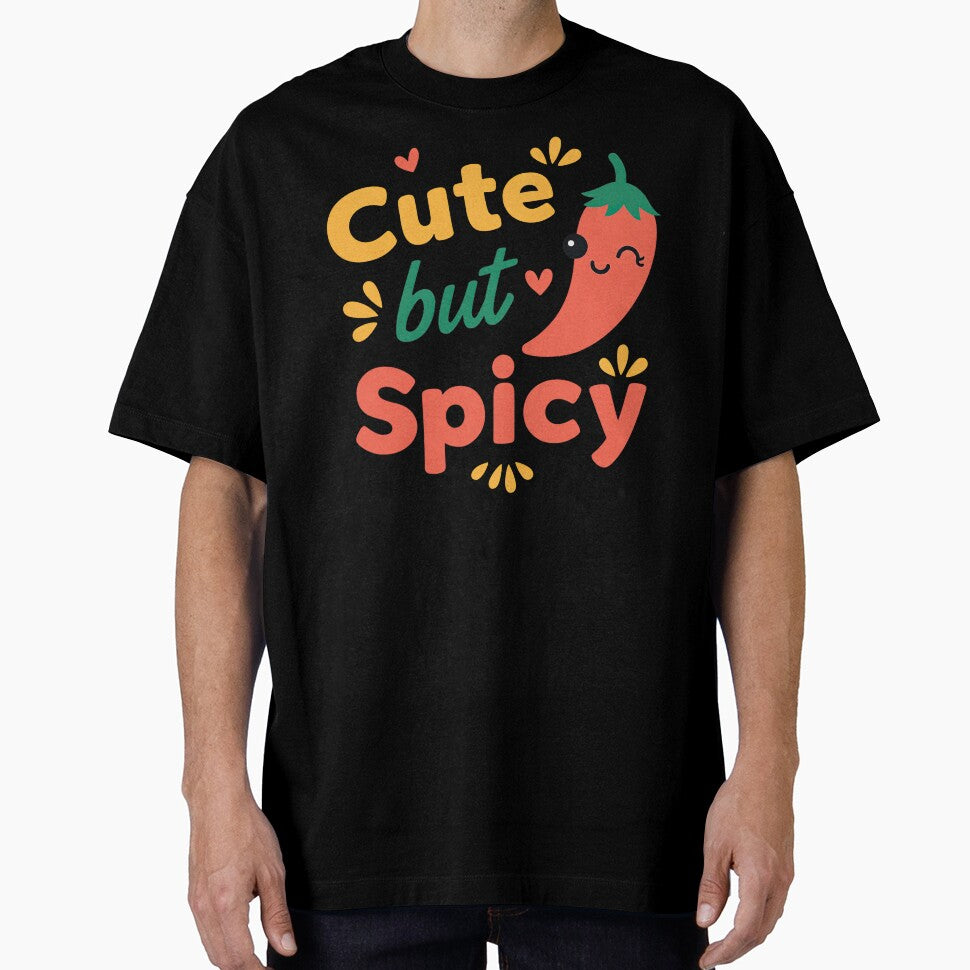 Cute But Spicy Funny Chili Pepper Quote Design by ArtfulWeave