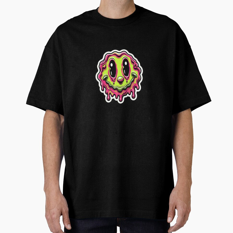 Melting Neon Psychedelic Smiley Face by Modavedrake