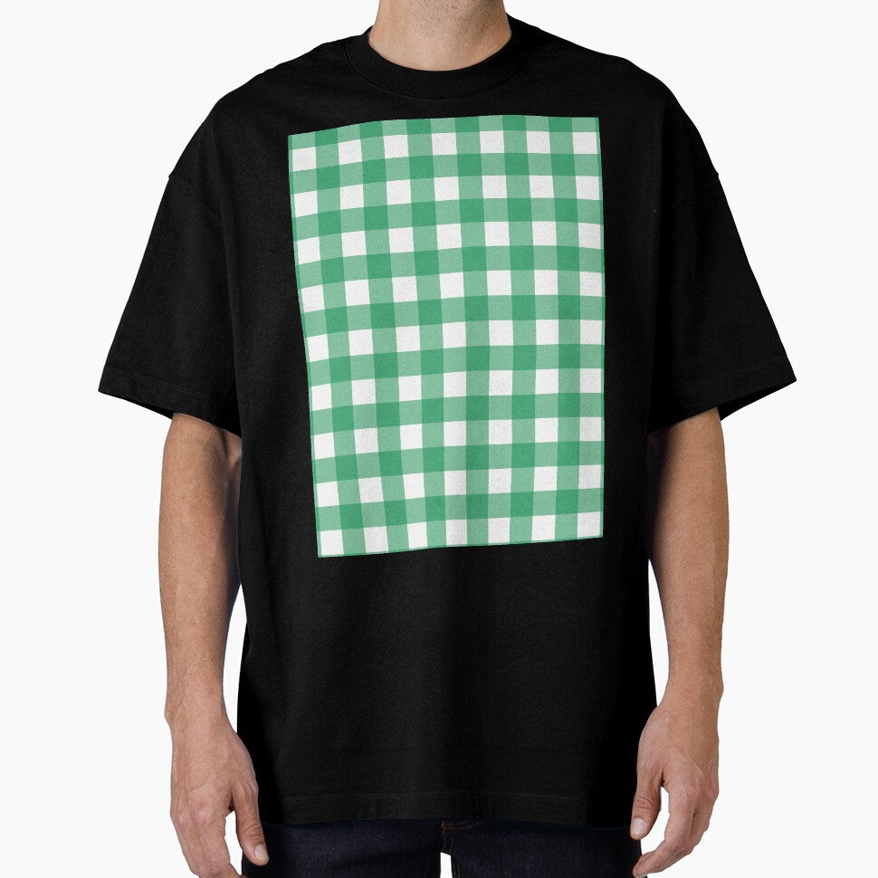 Green White Gingham Check Pattern Classic Cottagecore Plaid by Zaya_art