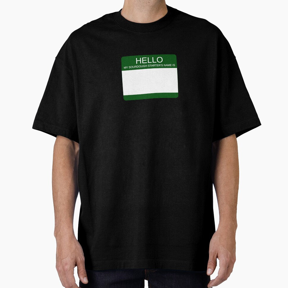 "Hello My Sourdough Starter's Name Is” Funny Sourdough Design (Green) by goldfishbubble