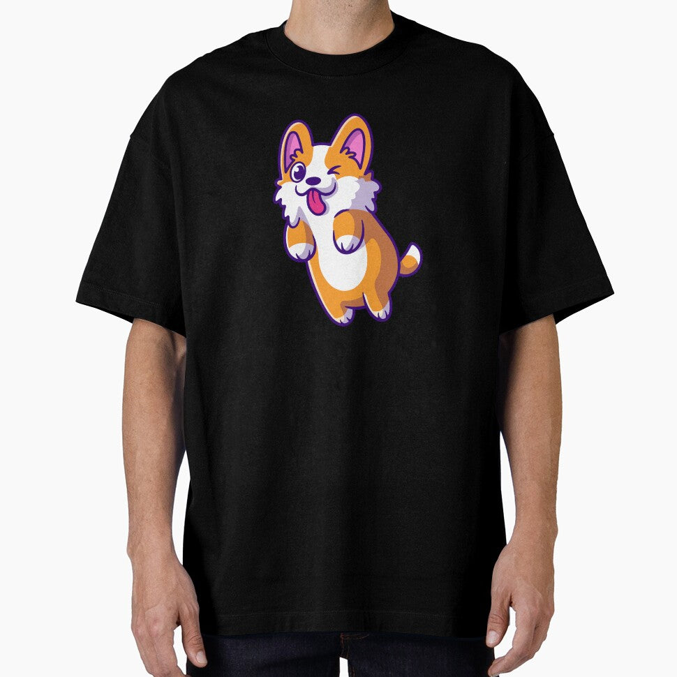 Playful Winking Corgi Dog Illustration by shalbmv