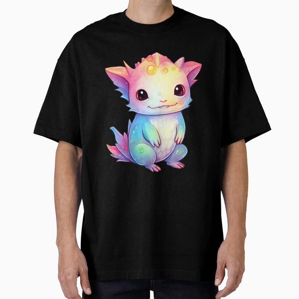 Rainbow Axolotl Cute Little Kawaii Creature - Pink Animals by Alcyonian