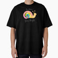 Go Slow Glow Bright, Cute Snail with Pastel Shell Illustration by Moodune