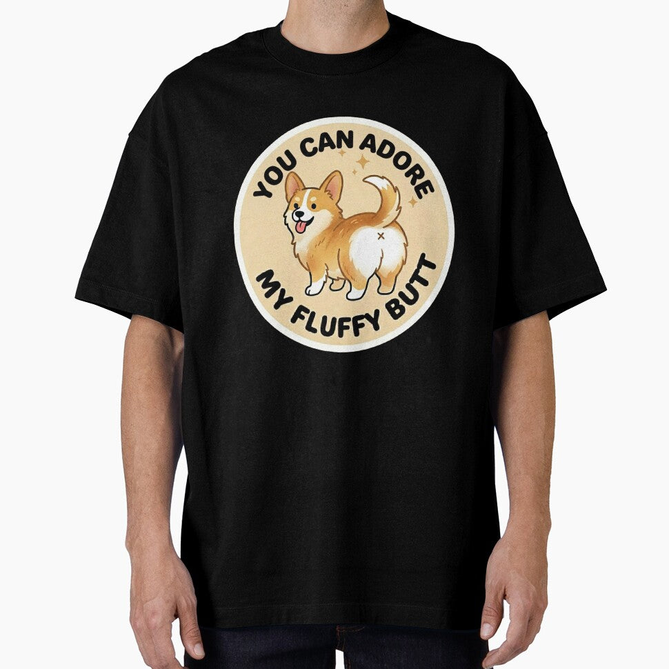 You Can Adore My Fluffy Butt – Cute Gold Corgi Doodle by DailyStruggleCo