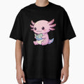 Adorable Pink Axolotl Reading a Book - Cute Axolotl Art for Animal and Book Lovers by soletstudio