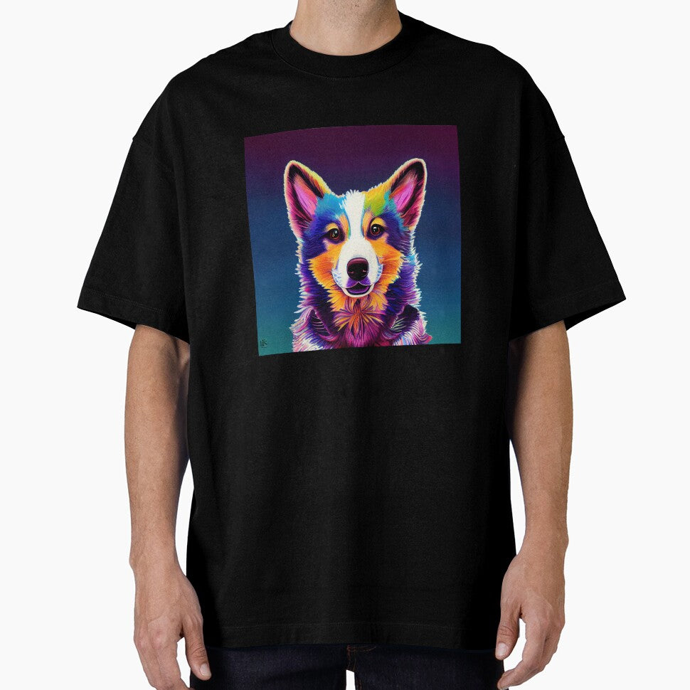 psychedelic happy corgi by Aliveforfun