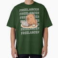 Freelancer Capybara Working From Home – Remote Work Life Art by Nubesss