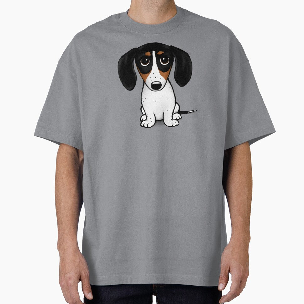 Piebald Dachshund | Cute Black, Tan and White Wiener Dog by Jenn Inashvili