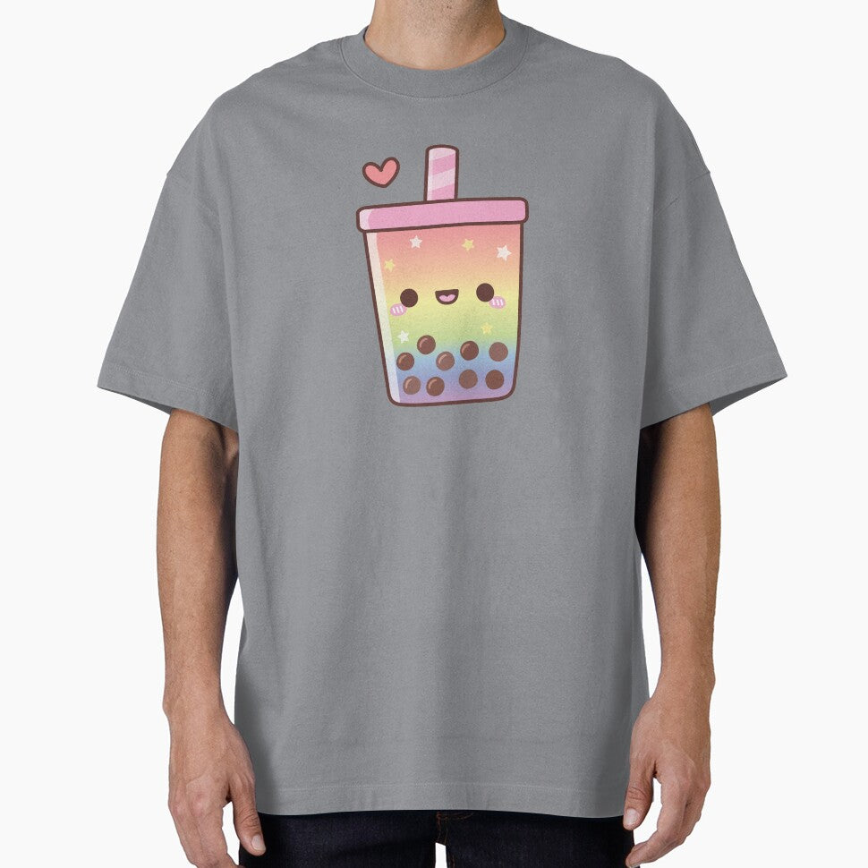 Cute Rainbow Boba Tea Love Doodle by rustydoodle