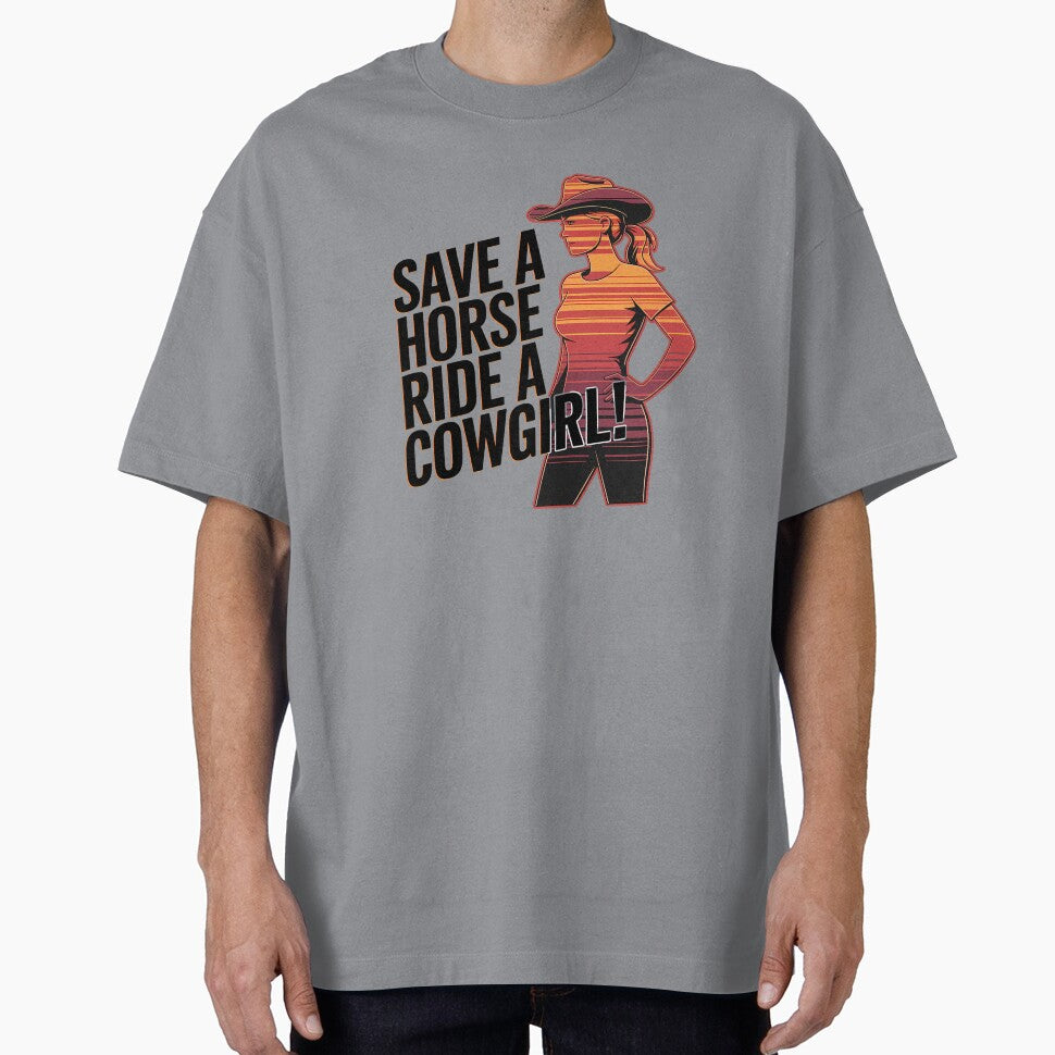 Ride a Cowgirl Save a Horse Country Humor Vintage Retro Design by Redjakkal