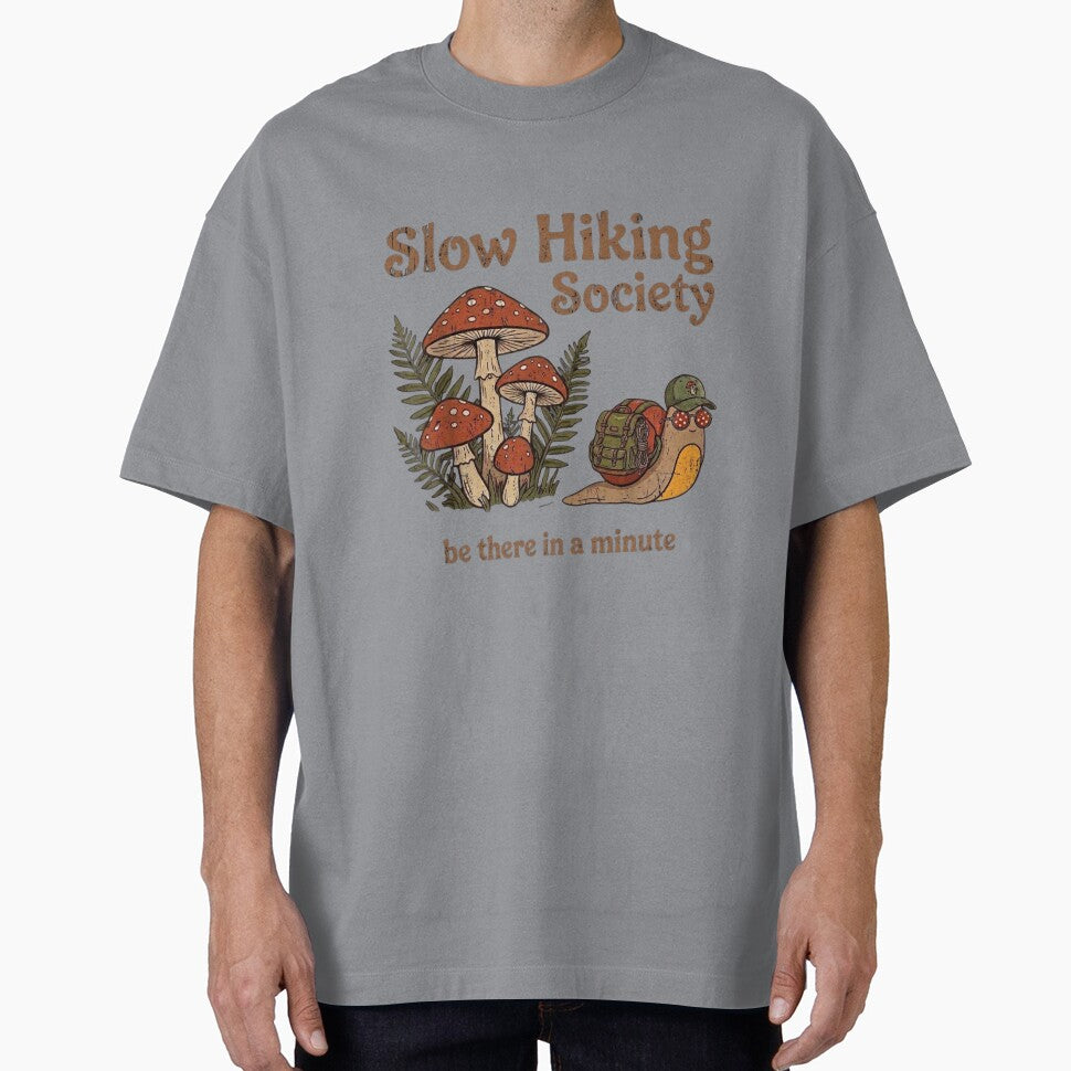 Slow Hiking Society - Funny Snail & Mushroom Vintage Adventure by paws-peaks-adv