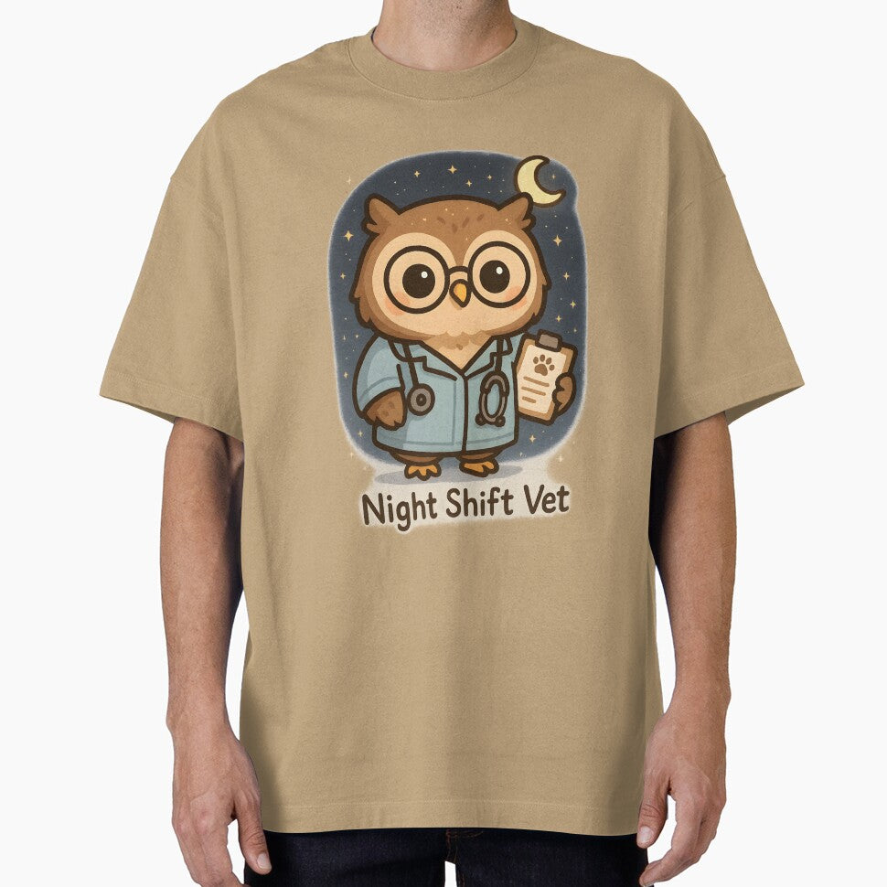 Night Shift Vet – Owl Veterinarian Design by Bettybee00