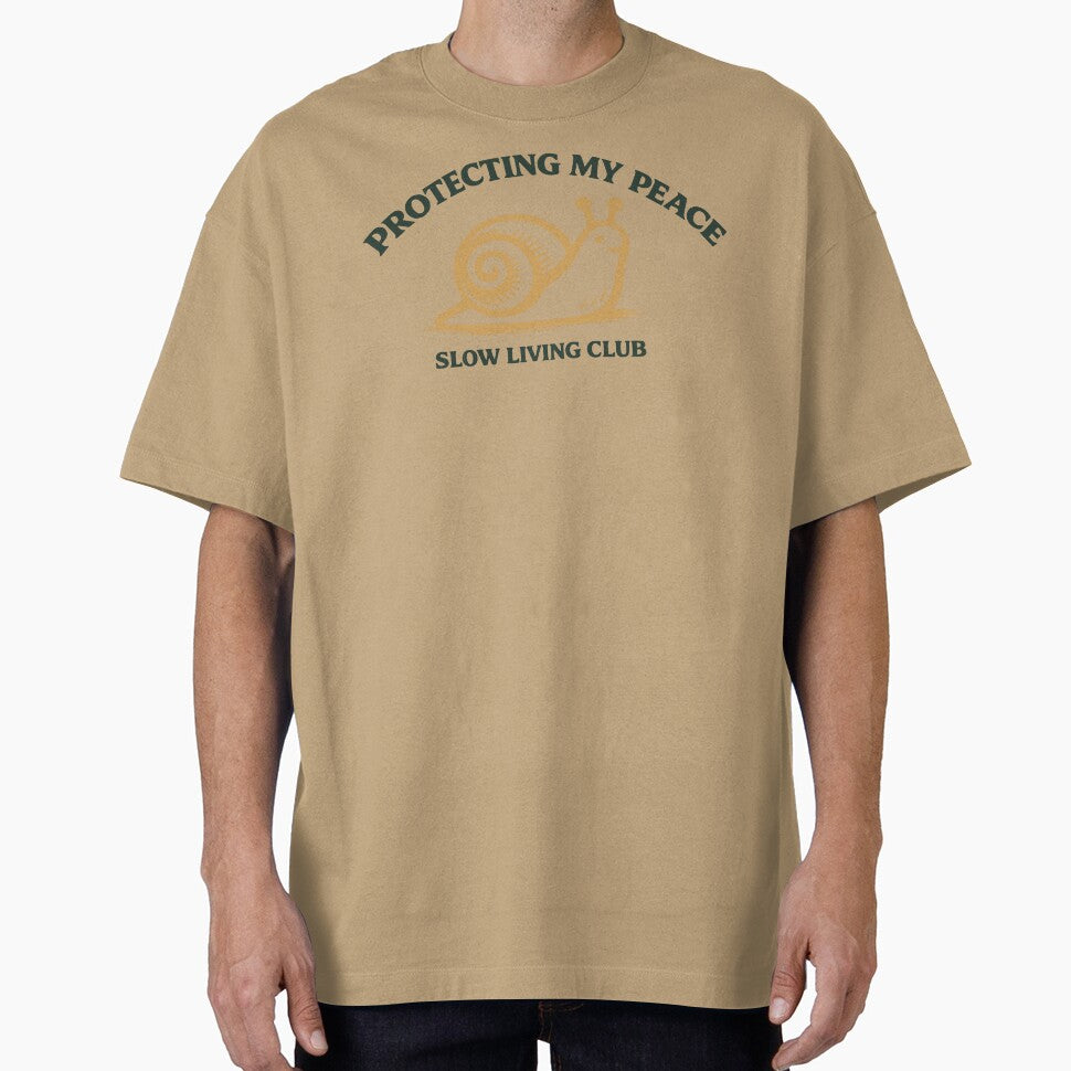 Protecting My Peace Snail - Slow Living Club Vintage Aesthetic by MavtM