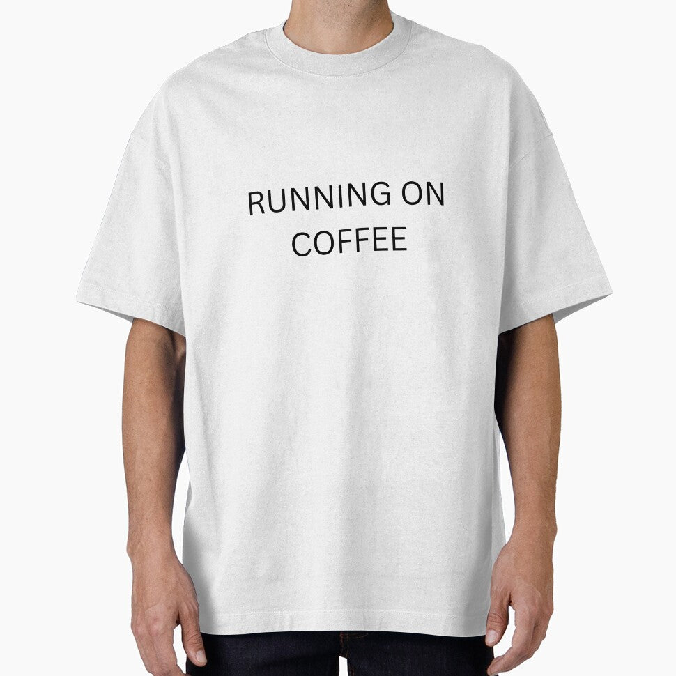 Running On Coffee Funny Typography Design by ModernMoodCo
