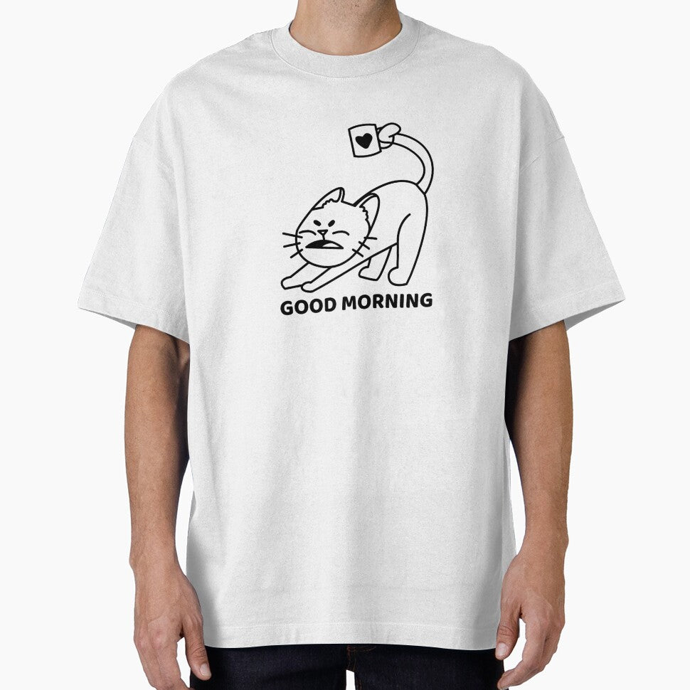 Good Morning Cat | Funny Coffee Lover Design by Creatory.studio