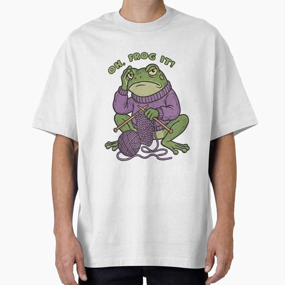 Oh Frog It Funny Knitting Toad Yarn Pun by TeeARTHY