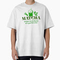 Matcha Because Raw Anxiety Funny Slogan by LinaValearte