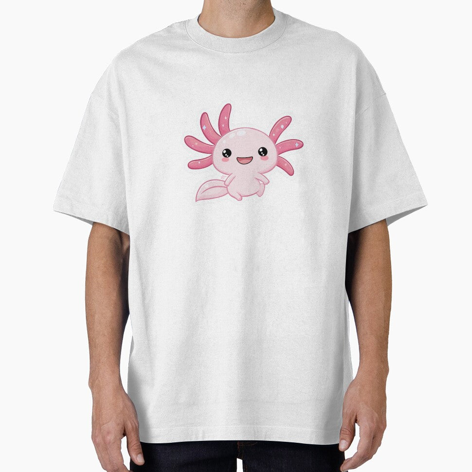Cute Pink Axolotl Happy Kawaii Salamander by StickerMan17
