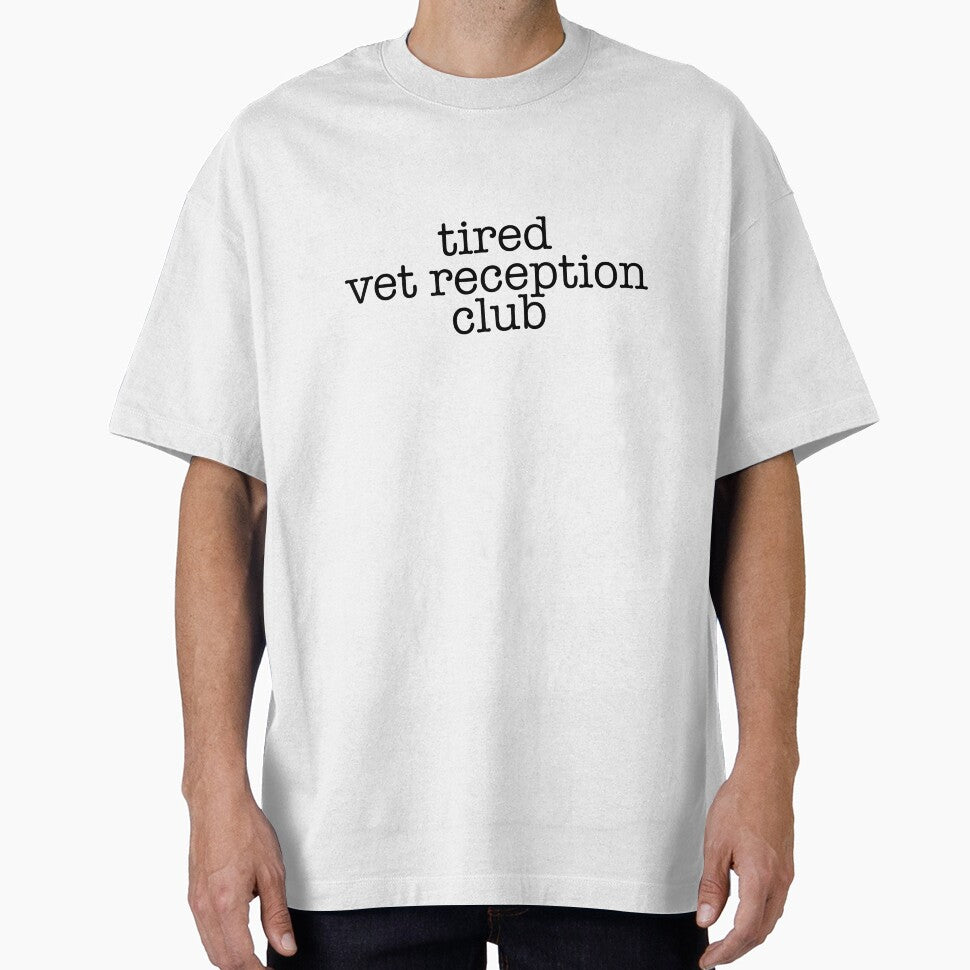 Tired Vet Reception Club Sticker – Veterinary Medicine Life Humor by backwoodsdsgn