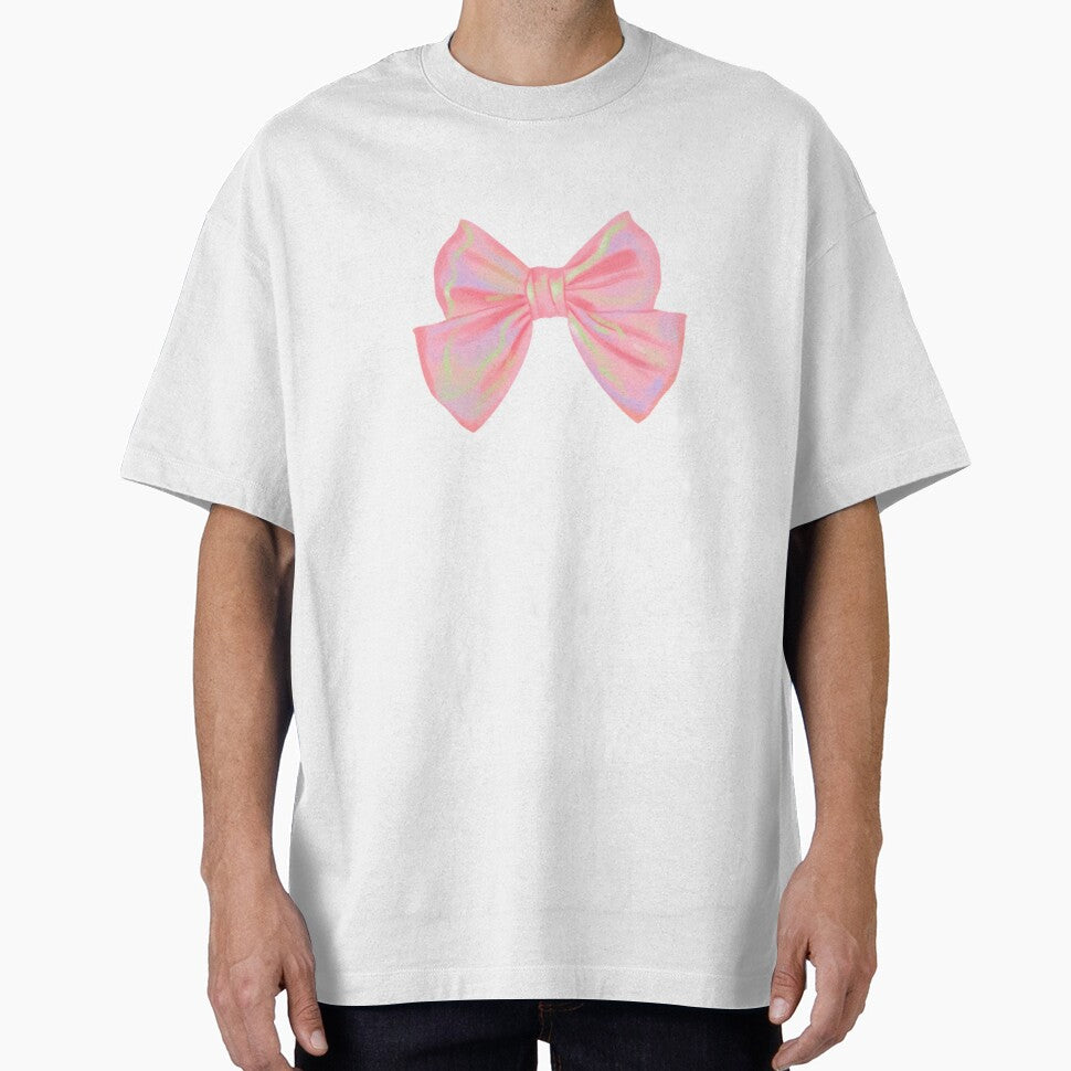 Pink Sparkly Iridescent Bow by lea-lani
