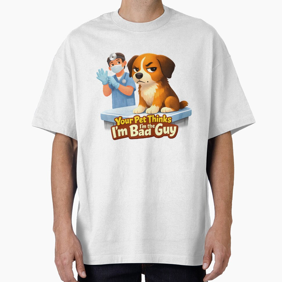 Your Pet Thinks I’m the Bad Guy – Funny Veterinary Humor Dog Illustration by Bettybee00