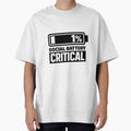 Social Battery Critical – Introvert Energy Shirt by DesignTeamHub