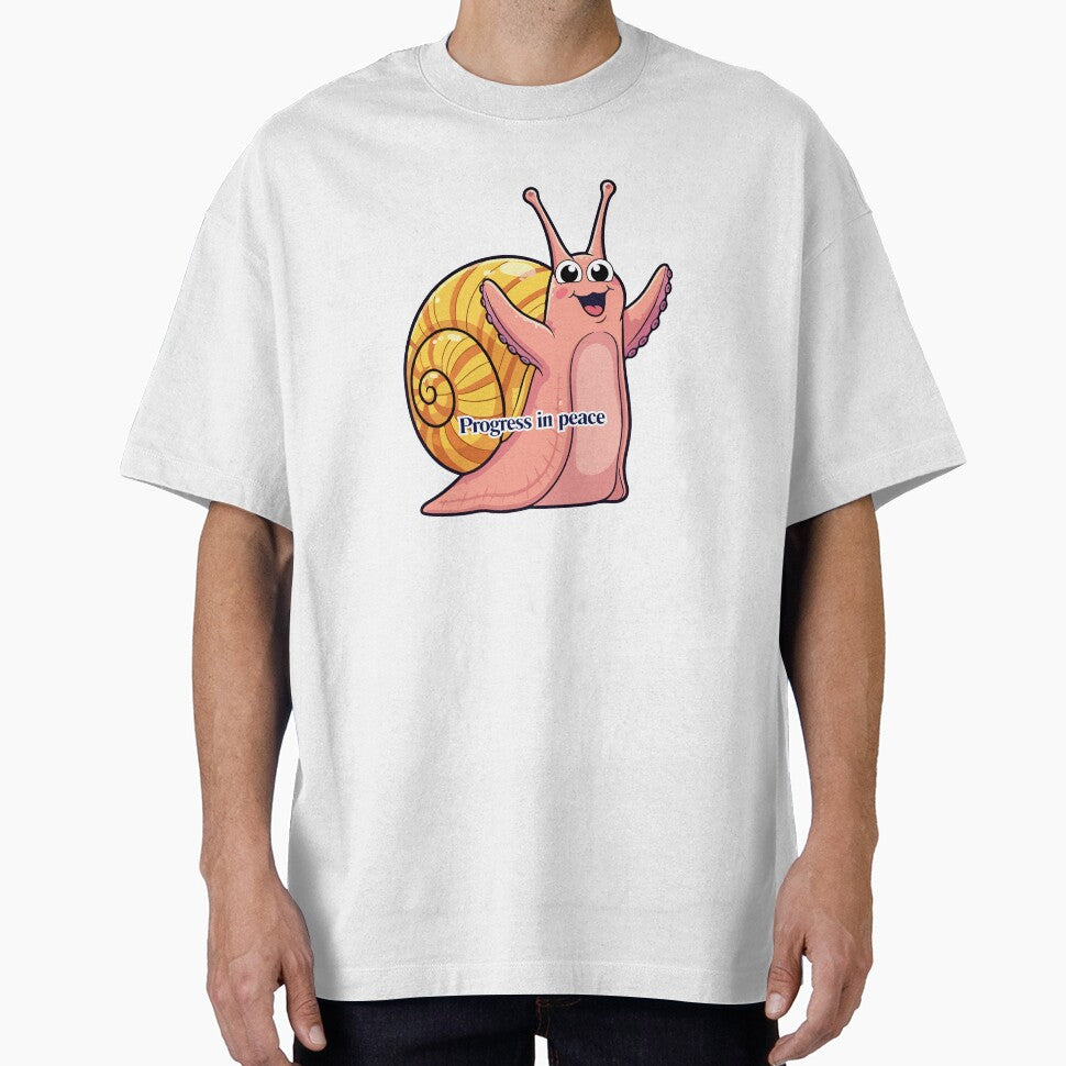 Peaceful Progress Snail Artwork | Motivational Slow Living Sticker by Pandey14