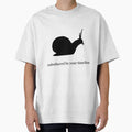 Snail Silhouette - Unbothered By Your Timeline - Minimalist Animal Illustration by Soulink-Studio
