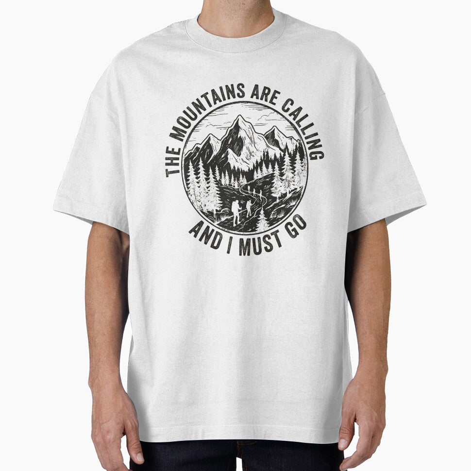 The Mountains Are Calling And I Must Go Vintage Hiking Shirt by Kindred Corner