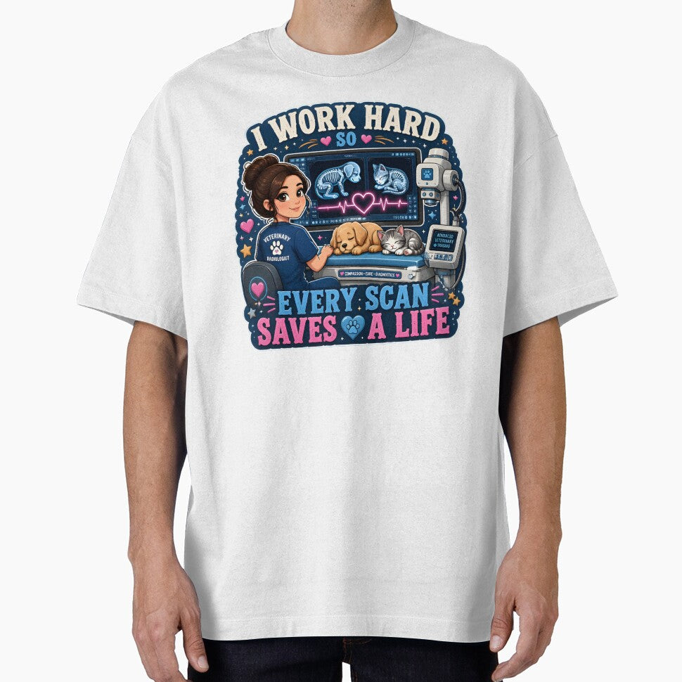 I Work Hard So Every Scan Saves A Life – Cute Veterinary Radiology X-Ray Design by Bettybee00