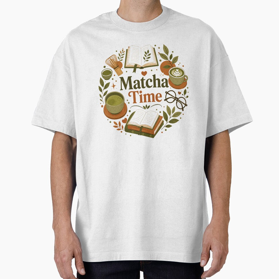 Matcha Time Bookish Aesthetic by BrewmarkStudio
