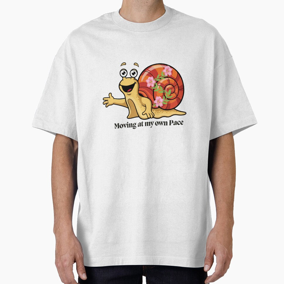 Floral Snail Sticker | Moving At My Own Pace Positive Quote Art by Pandey14