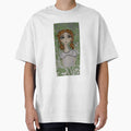 whimsical girl with cat tshirt - watercolour painting by jayssaturn
