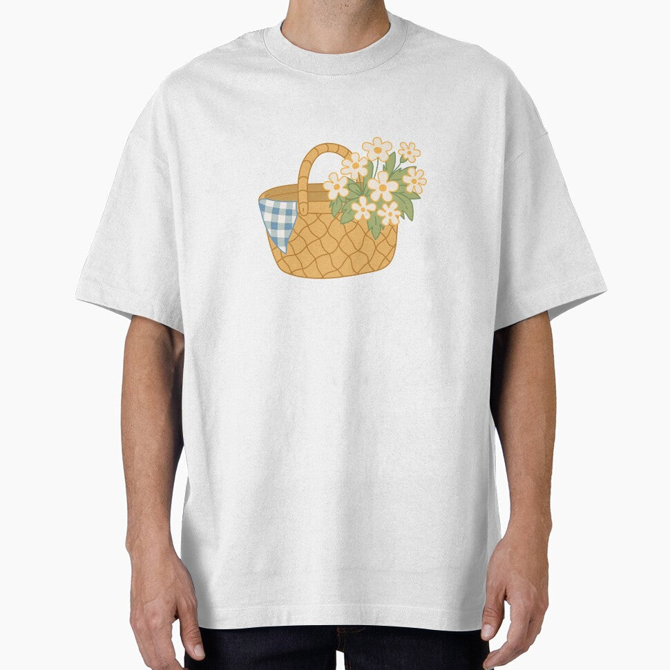 Cute Picnic Basket with White Flowers by Anne97s
