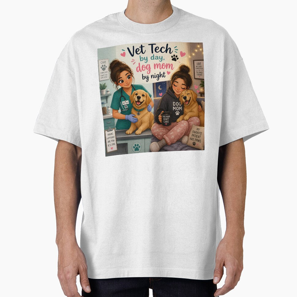 Vet Tech by Day Dog Mom by Night — Funny Vet Tech Dog Mom Gift Shirt by DoggyDayLove
