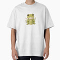 Cute Matcha Frog with Latte by TessHandmadeCreation