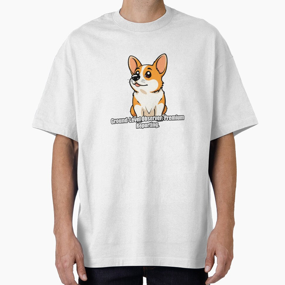 Corgi - Ground Level Observer Premium Reporting - Funny Corgi Gift by pawdrops