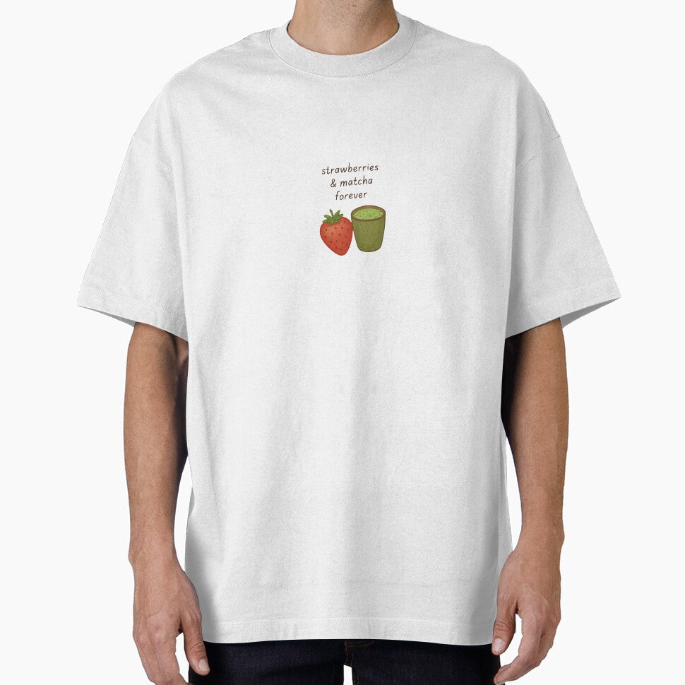 Strawberries & Matcha Forever | Cute Minimal Matcha Cup Design by My Gluten Free Life UK