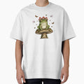 Mushroom Crown Frog - Cute Frog Sitting on Mushroom with Amanita Hat by Neurospicy Trolls