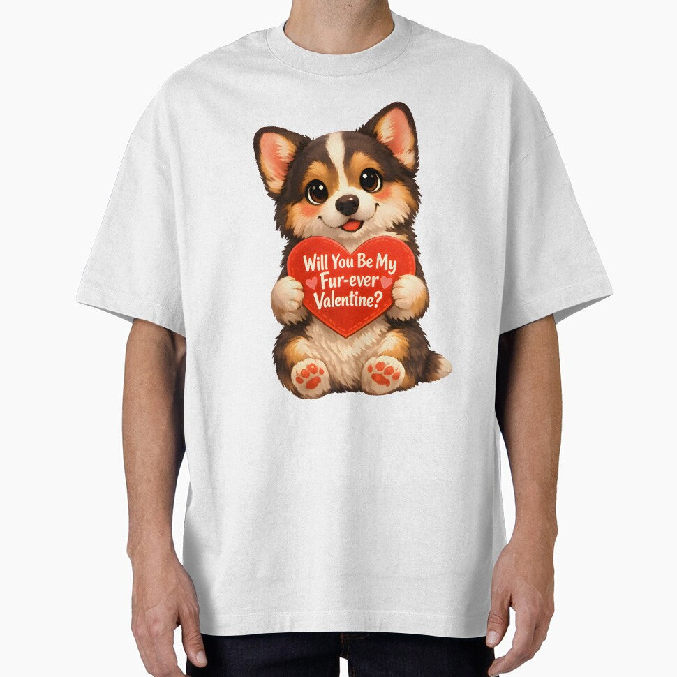 Will You Be My Fur-ever Valentine? Cute Dog Valentine Design by Bettybee00